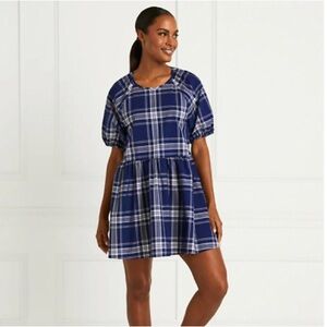 Hill House Home Navy Plaid Adeline mini dress